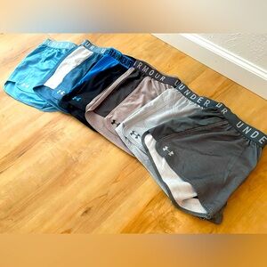 6 pairs of Under Armour shorts, all size Large.